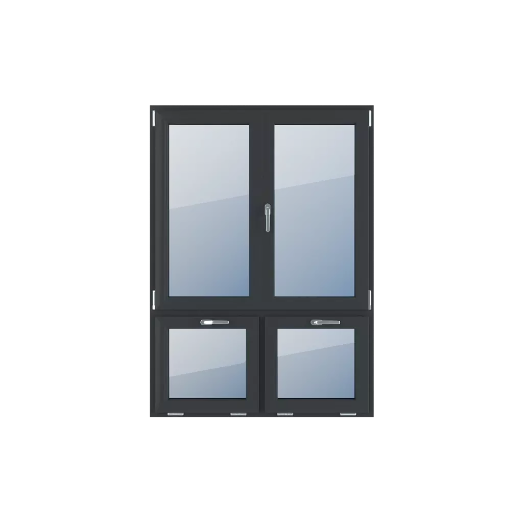 Division verticale asymétrique 70-30 avec un poteau mobile fenetres type-de-fenetre quatre-vantaux   