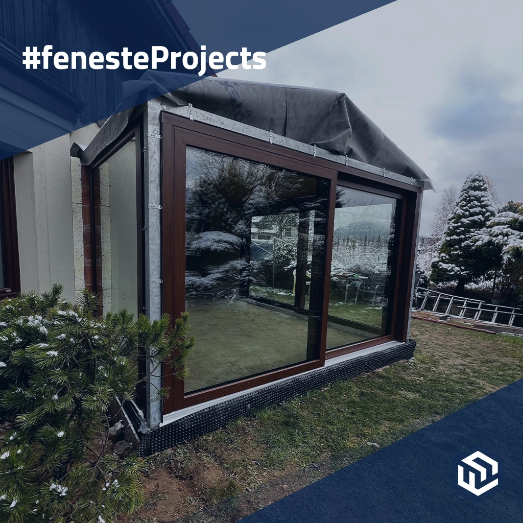 Retraite vitrée toute l’année avec des fenêtres en bronze projets profiles-de-fenetre pvc veka  