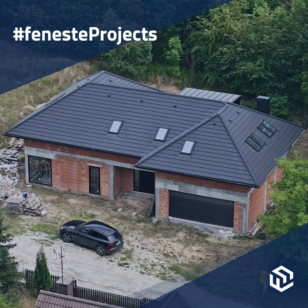 Maison moderne avec de grandes fenêtres HST et une terrasse spacieuse 🎥 projets profiles-de-fenetre pvc aluplast ideal-7000 